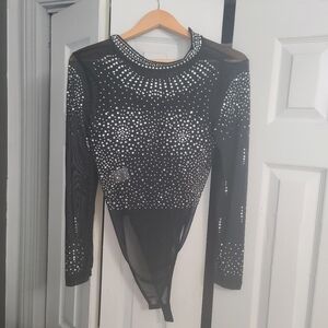 Black sheer top  (new)size Large